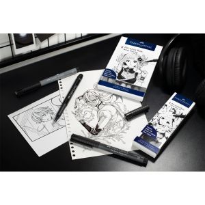 Faber-Castell Тънкописец Pitt Artist Pen, Drawing Manga, 4 броя (XS, F, S, B)