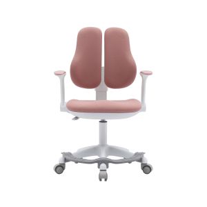 Детски стол RFG Ergo Cute White, текстил, до 100 kg, розов