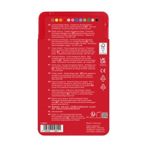 Faber-Castell Цветни моливи Замък, 12 цвята, в метална кутия