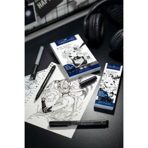 Faber-Castell Маркер Pitt Artist Pen, 8 цвята, Manga Set