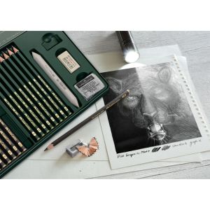 Faber-Castell Молив Pitt Graphite Matt&Castell 9000, чернографитен, различни твърдости, 20 броя