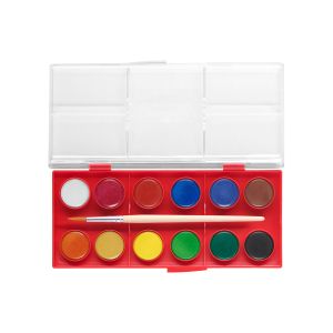 Faber-Castell Акварелни бои, 12 цвята, в голяма кутия