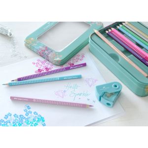 Faber-Castell Цветни моливи Sparkle, 20 цвята, с острилка