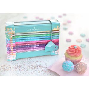 Faber-Castell Цветни моливи Sparkle, 20 цвята, с острилка
