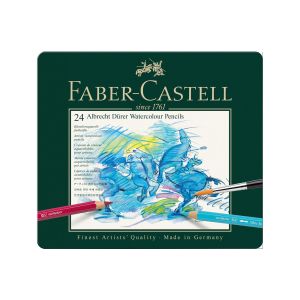 Faber-Castell Акварелни моливи Albrecht Dürer, 24 цвята, в метална кутия