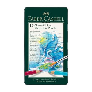 Faber-Castell Акварелни моливи Albrecht Dürer, 12 цвята, в метална кутия