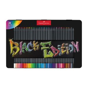 Faber-Castell Моливи Black Edition, 36 цвята, в метална кутия