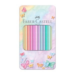 Faber-Castell Моливи Sparkle, 12 пастелни цвята, в метална кутия