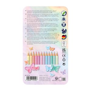 Faber-Castell Моливи Sparkle, 12 пастелни цвята, в метална кутия