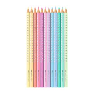 Faber-Castell Моливи Sparkle, 12 пастелни цвята, в метална кутия