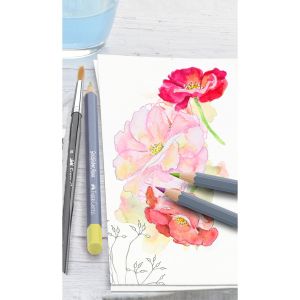 Faber-Castell Моливи Goldfaber Aqua, 12 пастелни и 24 стандартни цвята