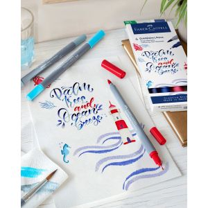 Faber-Castell Маркер Goldfaber Aqua Dual - Seaside, 6 броя