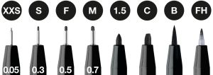 Faber-Castell Тънкописец Pitt, XXS, S, F, M, B, C, Fude H, 8 броя