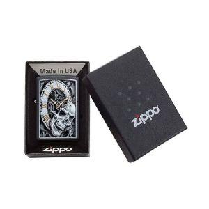 Zippo Запалка 29854 - Skull Clock Design