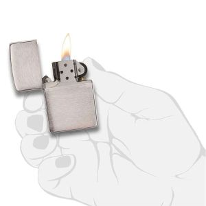 Zippo Запалка 200 - Plain Brushed Chrome