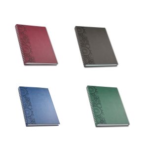 Бележник с полускрита спирала Ronda, сив