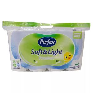 Тоалетна хартия Perfex Premium 12 броя, 3 пласта