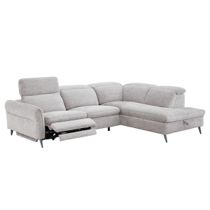 Ъглов разтегателен диван PORTICI LUX - сив
