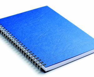 Бележник със спирала Шагрен, А5, син