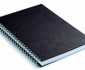 Бележник със спирала Шагрен, А5, черен