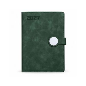 Office 1 Планер Simple Life, A5, с дати, с магнитно закопчаване, зелен