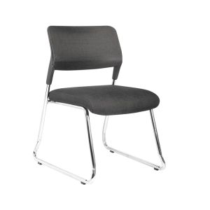 Посетителски стол RFG Evo 4S M, текстил, метална основа, до 120 kg, черен