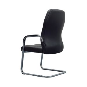 Посетителски стол RFG CRONO M, екокожа, до 150 kg, черен, 2 броя в комплект