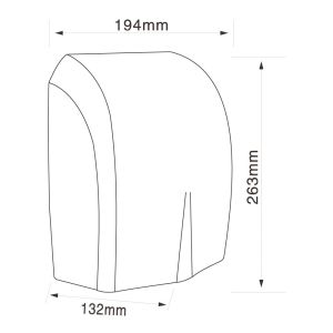 Сешоар за ръце Faneco Mistral Pro, 1500 W, черен, 26.3 х 19.4 х 13.2 cm