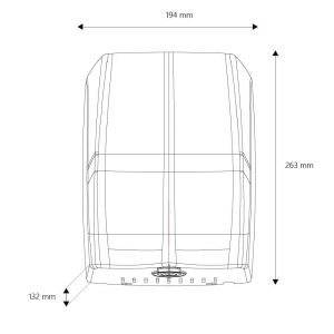 Сешоар за ръце Faneco Mistral Pro, 1500 W, черен, 26.3 х 19.4 х 13.2 cm