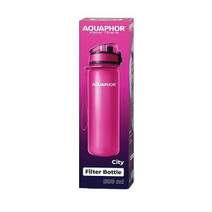 Aquaphor Бутилка City, филтрираща, тританова, 500 ml, розова