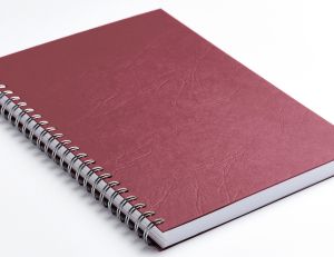 Бележник със спирала Шагрен, А5, бордо