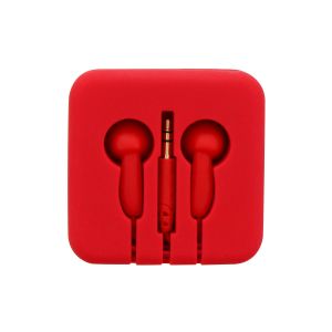 Слушалки TNB Pocket, 3.5 mm жак, 1.2 m кабел, червени, в силиконова кутия