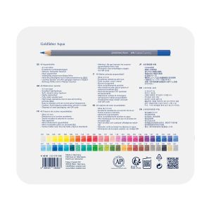 Faber-Castell Акварелни моливи Goldfaber Aqua, 48 цвята, в метална кутия