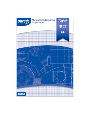 Милиметрова хартия A4 Spree 70g/m2, 20листа