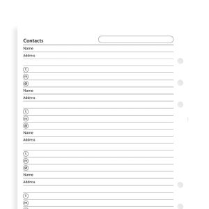 Filofax Пълнител за органайзер, A5, за имена, адреси и телефони