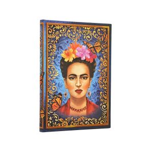 Paperblanks Тефтер Viva Frida, Midi, твърда корица, широки редове, 72 листа