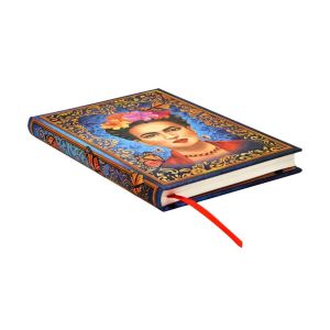 Paperblanks Тефтер Viva Frida, Midi, твърда корица, широки редове, 72 листа