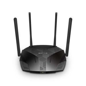 Рутер Mercusys MR80X, безжичен, трилентов Gigabit Wi-Fi 6, честота 2.4/5 GHz, WPA3