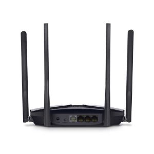 Рутер Mercusys MR80X, безжичен, трилентов Gigabit Wi-Fi 6, честота 2.4/5 GHz, WPA3