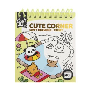 Craft ID Книжка за оцветяване Comfy Coloring – Cute Corner, мини