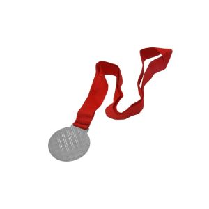BESTSUB Медал, за сублимация, с лента, диаметър 52 mm, сребърен