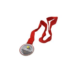 BESTSUB Медал, за сублимация, с лента, диаметър 52 mm, сребърен