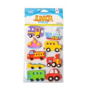 Превозни средства от филц за декорация Junior, 8 броя, микс