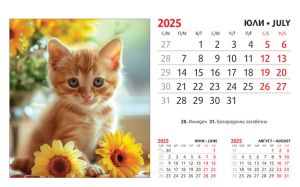 Настолна пирамидка ПП, 12-листова, 16х10 cm, котета