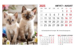 Настолна пирамидка ПП, 12-листова, 16х10 cm, котета