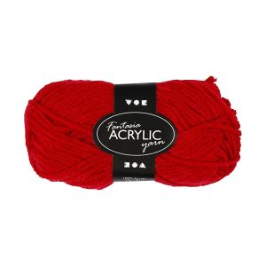 Creativ Company Прежда, акрилна, 50 g, червена