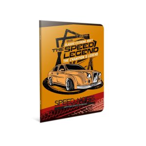Gipta Тетрадка Speed, А4, бяла хартия, широки редове, PP корица, 60 листа