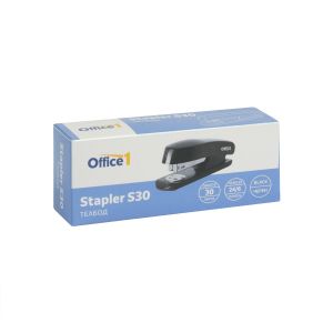 Office 1 Телбод S30, 24/6, за 30 листа, черен