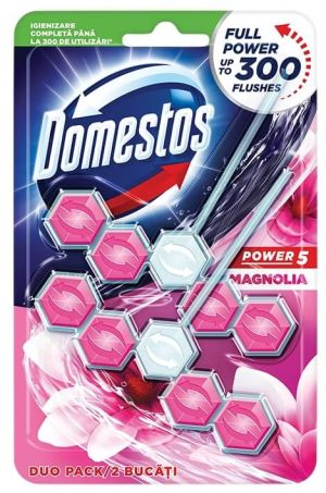 Блокче за тоалетна Domestos, 2 броя, Магнолия