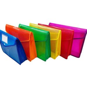 Папка с копче 34х24х6см, 6 цвята, асорти, оп10
